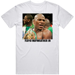 Floyd Mayweather Jr Boxing Retro Graphic Unisex Cotton White Classic T Shirt