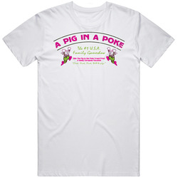 Pig In A Poke National Lampoons Vacation Griswolds Retro Graphic Unisex Cotton White Classic T Shirt
