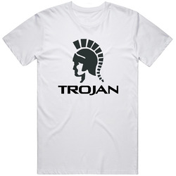 Trojan Condoms Retro Graphic Unisex Cotton White Classic T Shirt
