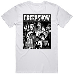 Creepshow Horror On White Retro Graphic Unisex Cotton White Classic T Shirt