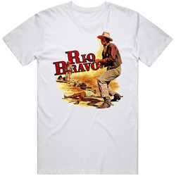 Rio Bravo Movie Retro Graphic Unisex Cotton White Classic T Shirt