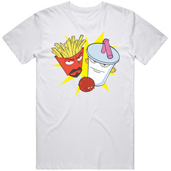 Aqua Teen Hunger Force Tv Show Retro Graphic Unisex Cotton White Classic T Shirt