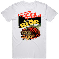 The Blob Horror Movie Retro Graphic Unisex Cotton White Classic T Shirt