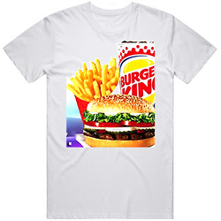 Burger King Meal Retro Graphic Unisex Cotton White Classic T Shirt