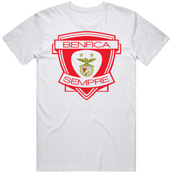 Benfica Sempre Portugese Soccer Football Logo Retro Graphic Unisex Cotton White Classic T Shirt