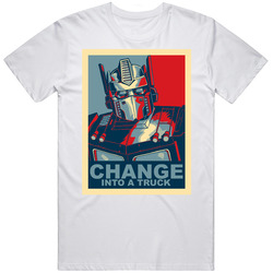 Transformer Change Into A Truck Retro Graphic Unisex Cotton White Classic T Shirt