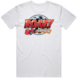 Roary The Racing Car Logo Retro Graphic Unisex Cotton White Classic T Shirt