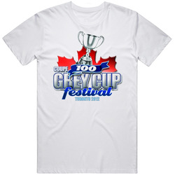 Canada 100th Grey Cup Toronto Football Festival Retro Graphic Unisex Cotton White Classic T Shirt