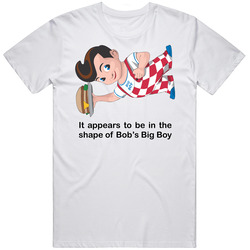 Austin Powers_bob;s Big Boy_t- Retro Graphic Unisex Cotton White Classic T Shirt
