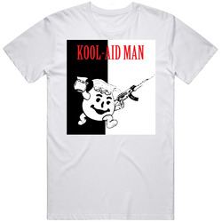 Kool Aid Man Gangster Retro Graphic Unisex Cotton White Classic T Shirt