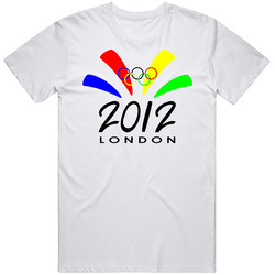 London 2012 Olympics Retro Graphic Unisex Cotton White Classic T Shirt