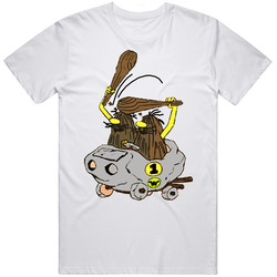 Wacky Races Cartoon The Slag Brothers Retro Graphic Unisex Cotton White Classic T Shirt