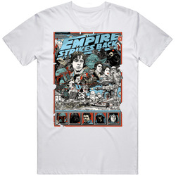 Empire Strikes Back Retro Graphic Unisex Cotton White Classic T Shirt