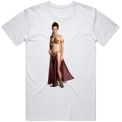 Slave Leia Retro Graphic Unisex Cotton White Classic T Shirt