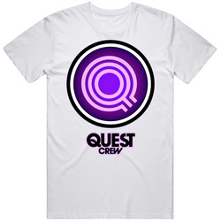 Quest Crew Retro Graphic Unisex Cotton White Classic T Shirt