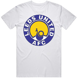 Leeds United F.c. Vintage Crest Football Soccer Club Afc Premier League Biesla Retro Graphic Unisex Cotton White Classic T Shirt