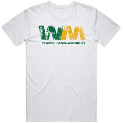 Waste Management Fan Logo Distressed Cool Grunge Retro Graphic Unisex Cotton White Classic T Shirt