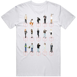 Mr. Robot Characters' Abacus Retro Graphic Unisex Cotton White Classic T Shirt