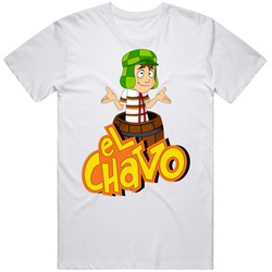 El Chavo Del Ocho Retro Graphic Unisex Cotton White Classic T Shirt