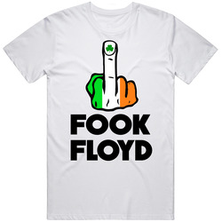 Fook Floyd Irish Flag Middle Finger Conor Mcgregor Mma Fight Retro Graphic Unisex Cotton White Classic T Shirt