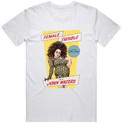 Female Trouble, Retro Graphic Unisex Cotton White Classic T Shirt