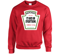 I Love Ketchup Food sweater Crewneck Sweatshirt