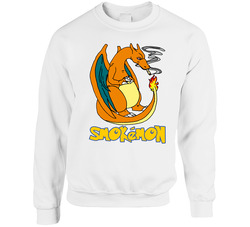 Charizard Smokemon Weed Smoking Pokemon Character sweater Crewneck Sweatshirt