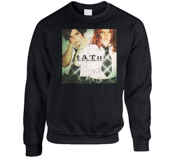 All The Things She Said T A T U One Hit Wonders Single Cover Distressed Look Fan sweater Crewneck Sweatshirt