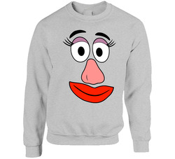 Mrs Potato Head Face Couples Halloween Costume sweater Crewneck Sweatshirt