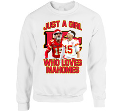 Girl Who Loves Patrick Mahomes sweater Crewneck Sweatshirt