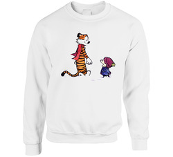 Calvin And Hobbes Exploring Snow sweater Crewneck Sweatshirt