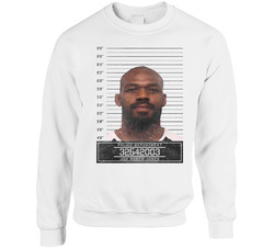 Jon Bones Jones Celebrtiy Mugshot Police Department sweater Crewneck Sweatshirt