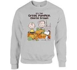 It's The Great Pumpkin, Charlie Brown 60s Tv Series Show Worn Look Vintage Unisex sweater Crewneck Sweatshirt