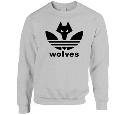 Wolves Wolverhampton Wanderers Fc Logo Mashup Soccer Fan sweater Crewneck Sweatshirt