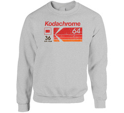 Retro Grunge Kodachrome 64 Logo Worn Vintage Look sweater Crewneck Sweatshirt