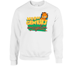 Neon Genesis Evangelion Cartoon Animated Garfield Mashup Parody sweater Crewneck Sweatshirt