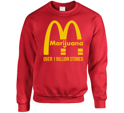 Marijuana Over 1 Billion Stoned Mary Jane Weed Pot sweater Crewneck Sweatshirt