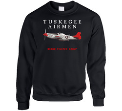 Red Tails Tuskegee Airmen 332nd Fighter Group Logo World War Movie Cool sweater Crewneck Sweatshirt