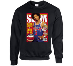 Slam Magazine Issue 32 Allen Iverson Popular Basketball Magazine Grunge Look sweater Crewneck Sweatshirt
