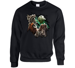 Three Ewok Moon Funny Star Wars Parody Joke sweater Crewneck Sweatshirt
