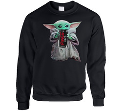 Baby Yoda The Child Mandalorian Coke Zero Soda Pop Drink sweater Crewneck Sweatshirt