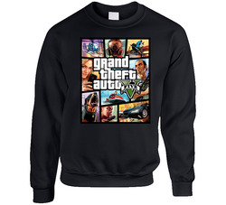 Grand Theft Auto V Game Cover sweater Crewneck Sweatshirt
