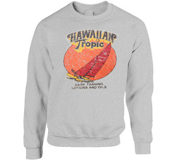 Hawaiian Tropic Dark Tanning  Oil 80s Vintage Distressed Fan sweater Crewneck Sweatshirt