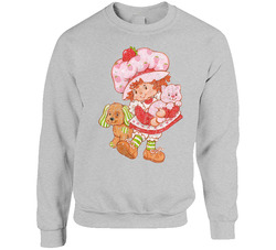 Strawberry Shortcake Retro Cartoon Poster Vintage Unisex sweater Crewneck Sweatshirt