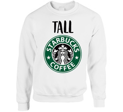 Starbucks Tall Drink Funny Halloween Group Costume sweater Crewneck Sweatshirt