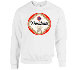 Presidente Beer Retro Brewery Brew Label sweater Crewneck Sweatshirt