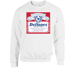 Deftones King Of Bands Alt Rock Beer Label Logo Mashup Parody Music Fan sweater Crewneck Sweatshirt