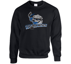 Danbury Trashers Uhl Hockey Team Black sweater Crewneck Sweatshirt