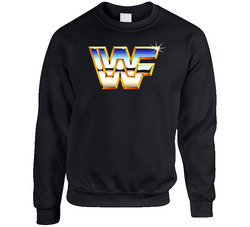 Wwf World Wrestling Federation Shiny Retro Logo Fan sweater Crewneck Sweatshirt