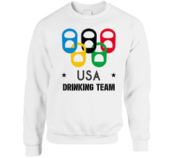 Usa Drinking Team Olympic Ring Beer Tab Games sweater Crewneck Sweatshirt